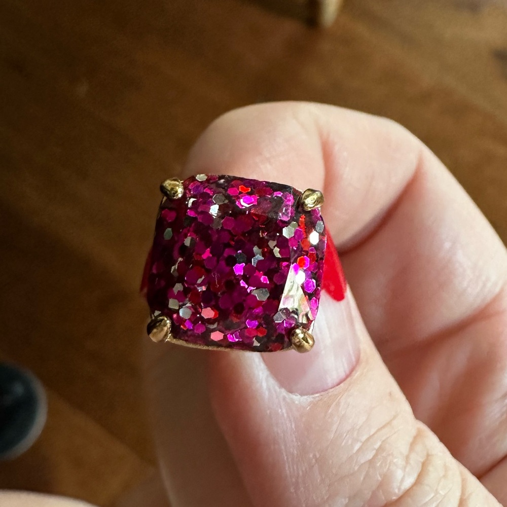 Worn once pink sparkly earrings
